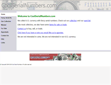 Tablet Screenshot of coolserialnumbers.com